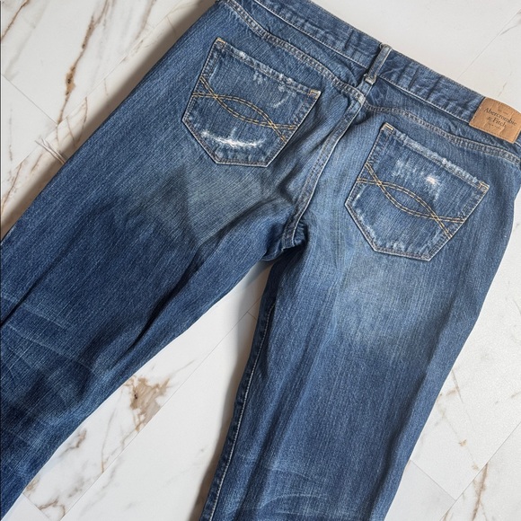 Y2K Abercrombie & Fitch Distressed Bootcut Emma Jeans Sz 8R Trendy - Picture 11 of 12